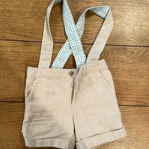 Janie & Jack shorts with suspenders